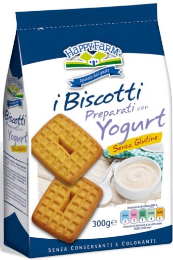 HAPPY FARM BISCOTTI YOGURT SENZA ZUCCHERO 300 G - Pharmaleader