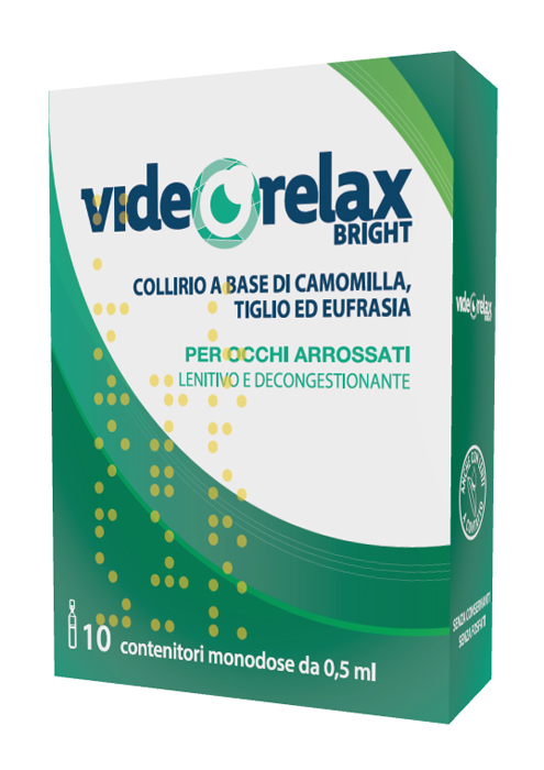 COLLIRIO LENITIVO DECONGESTIONANTE VIDEORELAX BRIGHT MONODOSE 0,5 ML 10 PEZZI - Pharmaleader