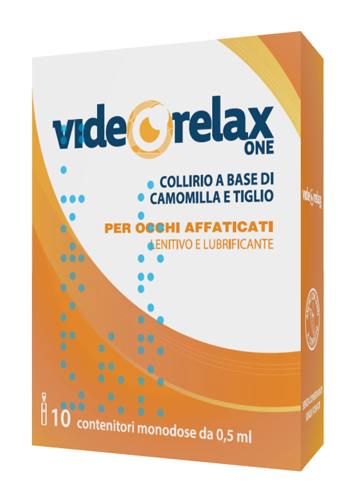COLLIRIO VIDEORELAX ONE LENITIVO E LUBRIFICANTE OCCHI AFFATICATI 10 CONTENITORI MONODOSE 0,5 ML - Pharmaleader