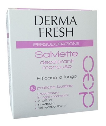 DERMAFRESH IPERSUDORAZIONE 10 SALVIETTINE DEODORANTI - Pharmaleader
