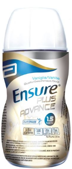 ENSURE PLUS ADVANCE VANIGLIA 4 BOTTIGLIE DA 220 ML - Pharmaleader