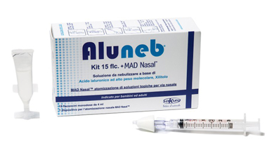 ALUNEB KIT SOLUZIONE ISOTONICA 15 FLACONCINI DA 4 ML + MAD NASAL ATOMIZZATORE - Pharmaleader