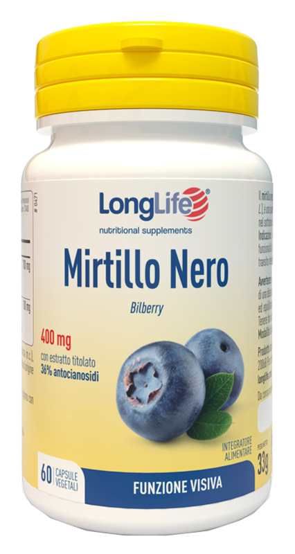 LONGLIFE MIRTILLO NERO 60 CAPSULE VEGETALI - Pharmaleader