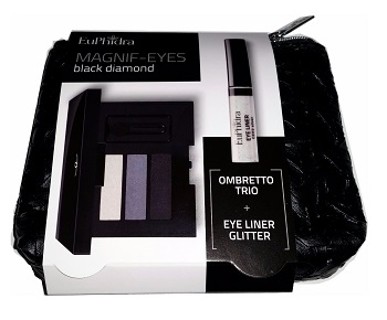 EUPHIDRA MAGNIF-EYES BLACK DIAMOND BORSELLINO CONTENENTE 1 OMBRETTO TRIO + 1 EYE LINER - Pharmaleader