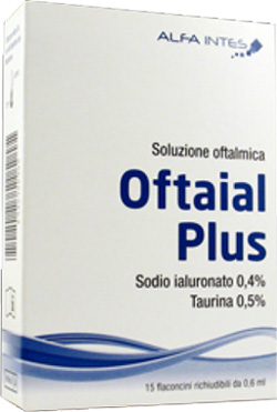 SOLUZIONE OFTALMICA OFTAIAL PLUS ACIDO IALURONICO 0,4% E TAURINA 15 FLACONCINI RICHIUDIBILI DA 0,6 ML - Pharmaleader