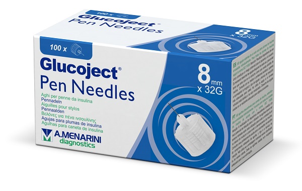 AGO PER PENNA DA INSULINA GLUCOJECT 8 MM GAUGE 32 100 PEZZI - Pharmaleader