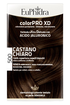EUPHIDRA COLORPRO XD 500 CAST CHIARO GEL COLORANTE CAPELLI IN FLACONE + ATTIVANTE + BALSAMO + GUANTI - Pharmaleader