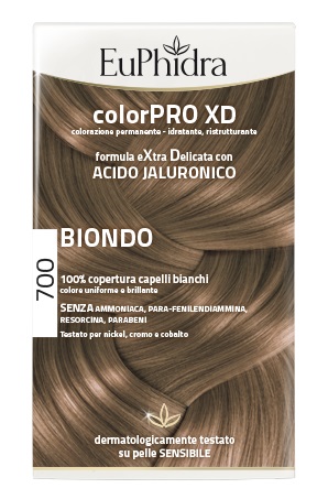 EUPHIDRA COLORPRO XD 700 BIONDO GEL COLORANTE CAPELLI IN FLACONE + ATTIVANTE + BALSAMO + GUANTI - Pharmaleader