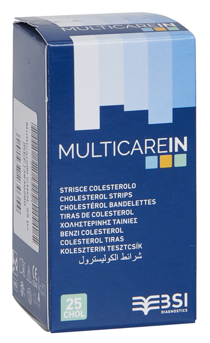 STRISCE MISURAZIONE GLICEMIA MULTICARE IN GLUCOSIO ELETTRODO 50 PEZZI - Pharmaleader