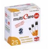 TEST TRIGLICERIDI MULTICARE IN STRISCE CON ASPRIAZIONE CAPILLARE 25 PEZZI - Pharmaleader