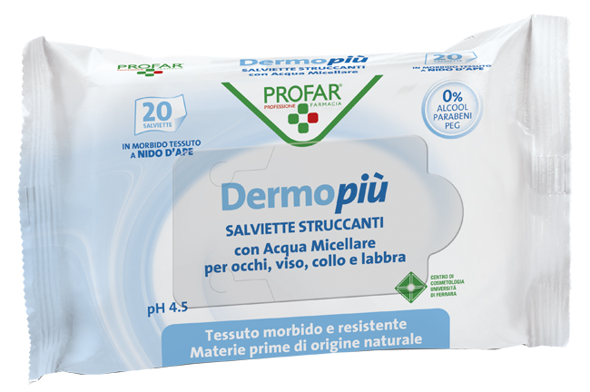 DERMO PIU' SALVIETTINE STRUCCANTI 20 PEZZI PROFAR - Pharmaleader