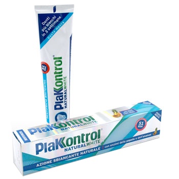 PLAKKONTROL NATURAL WHITE DENTIFRICIO 100 G - Pharmaleader