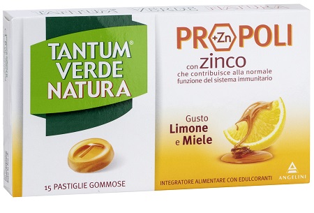 TANTUM VERDE NATURA 15 PASTIGLIE GOMMOSE LIMONE & MIELE - Pharmaleader