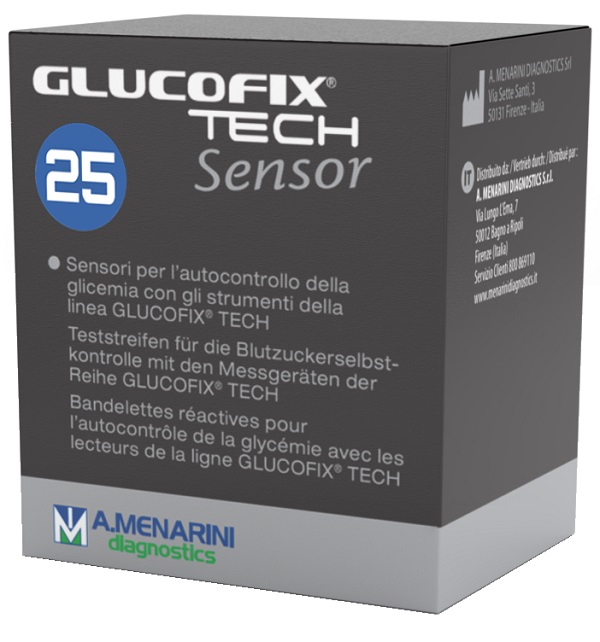STRISCE MISURAZIONE GLICEMIA GLUCOFIX TECH SENSOR 25 PEZZI - Pharmaleader