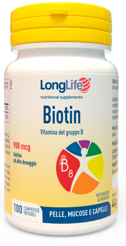 LONGLIFE BIOTIN 900 MCG 100 COMPRESSE - Pharmaleader