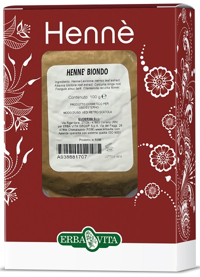 HENNE COLORANTE CAPELLI BIONDO 100 G - Pharmaleader