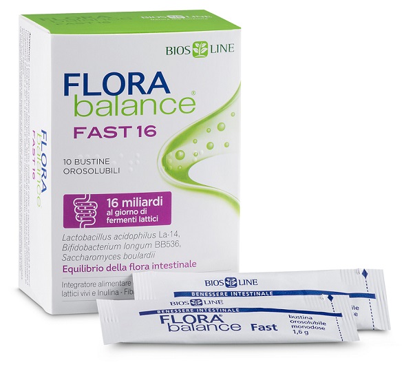 BIOSLINE FLORABALANCE FAST 10 BUSTINE OROSOLUBILI - Pharmaleader