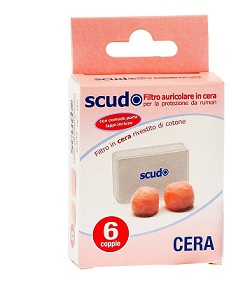 TAPPO AURICOLARE EARPLUG SCUDO IN CERA 6 COPPIE 12 PEZZI ARTICOLO 7EN081 - Pharmaleader