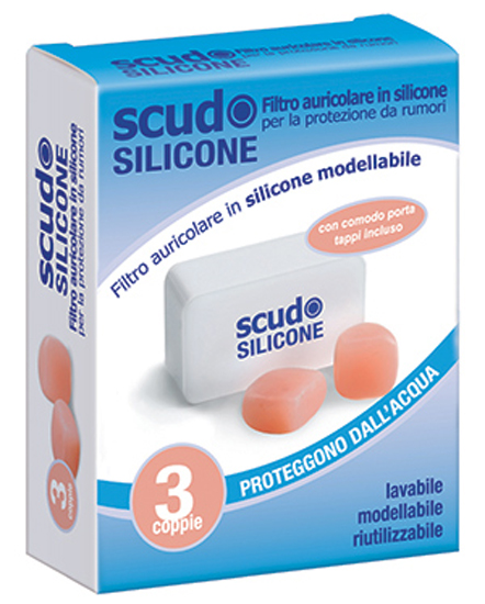 TAPPO AURICOLARE EARPLUG SCUDO IN SILICONE 3 COPPIE 6 PEZZI ARTICOLO 7EN091 - Pharmaleader