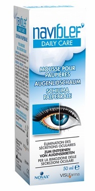 NAVIBLEF DAILY CARE SCHIUMA PER RIMOZIONE SECREZIONI OCULARI DA PALPEBRE E CIGLIA 50 ML - Pharmaleader