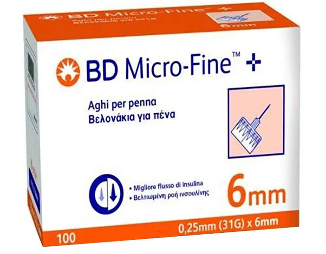 AGO PER PENNA DA INSULINA BD MICROFINE GAUGE 31 6MM 100 PEZZI - Pharmaleader