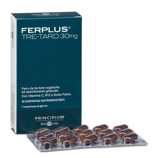 PRINCIPIUM FERPLUS TRE RETARD 30MG 30 COMPRESSE GASTRORESISTENTI - Pharmaleader