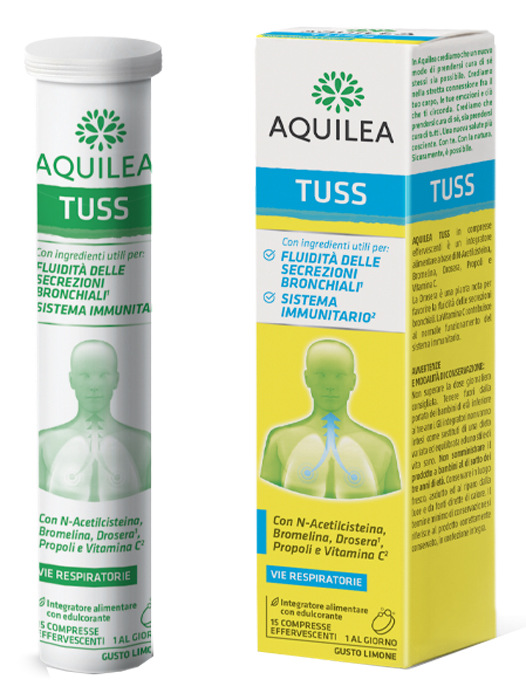 AQUILEA TUSS 15 COMPRESSE EFFERVESCENTI 90 G - Pharmaleader