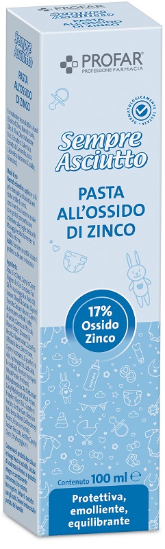 PROFAR SEMPRE ASCIUTTO PASTA ALL'OSSIDO DI ZINCO 17% 100 ML - Pharmaleader