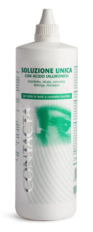 SOLUZIONE UNICA CON ACIDO IALURONICO PER LENTI A CONTATTO CONTACTA SOLUTION 360 ML - Pharmaleader