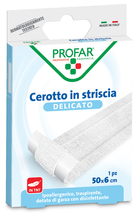 CEROTTO TESSUTO NON TESSUTO DELICATO 1 STRISCIA 50X6 CM PROFAR - Pharmaleader