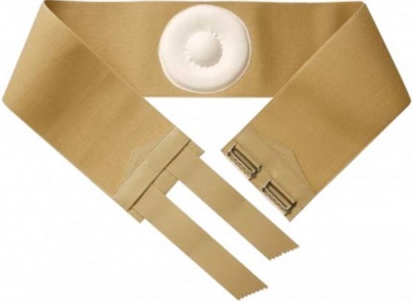 ORIONE 357 CINTO PER ERNIA OMBELICALE CON PELOTTA RIVESTITA IN PELLE BEIGE 12 - Pharmaleader