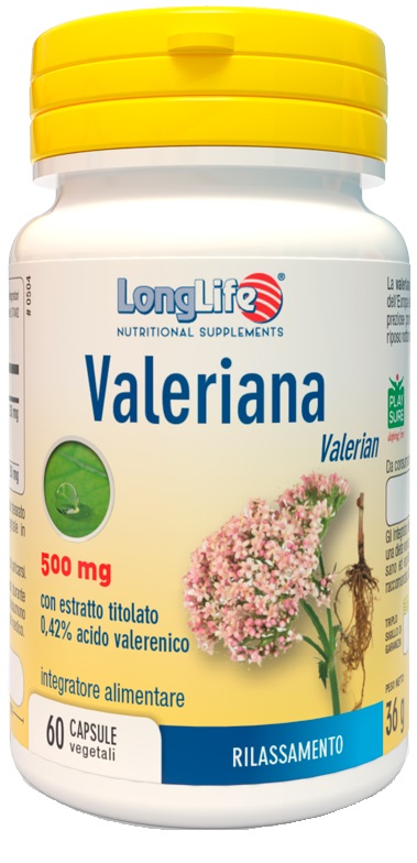 LONGLIFE VALERIANA 60 CAPSULE 500 MG - Pharmaleader
