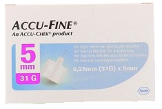AGO PER PENNA DA INSULINA ACCU-FINE PEN NEEDLE ACCU-CHEK GAUGE 31 X 5MM 100 PEZZI - Pharmaleader