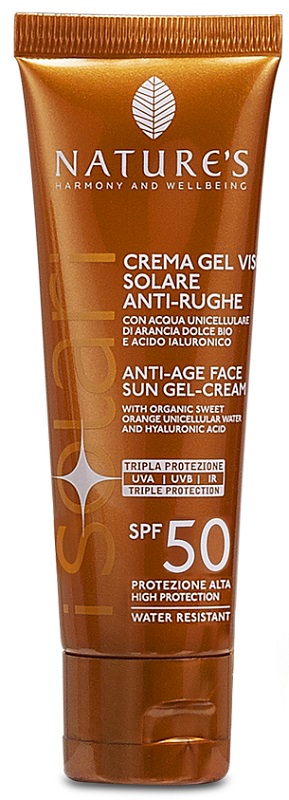 NATURE'S I SOLARI CREMA GEL VISO ANTIRUGHE SPF50 50 ML - Pharmaleader
