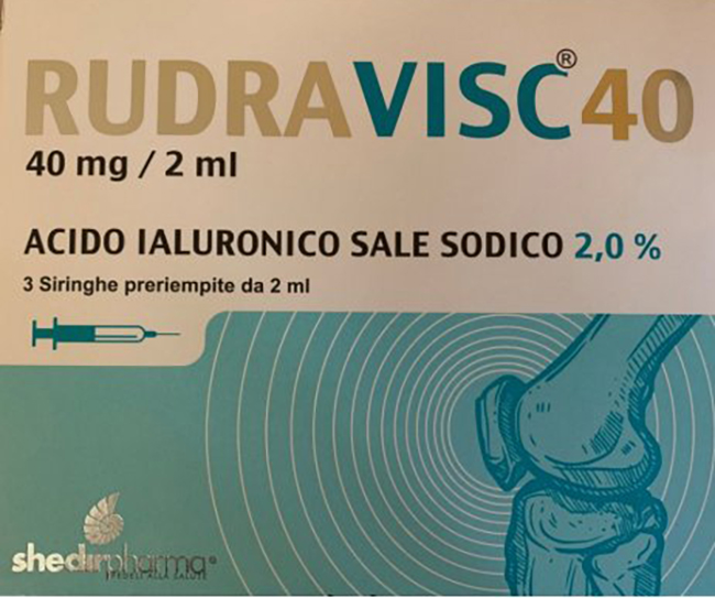 SIRINGA INTRA-ARTICOLARE RUDRAVISC 40 HC ACIDO IALURONICO SALE SODICO 40 MG 2 ML 3 PEZZI - Pharmaleader