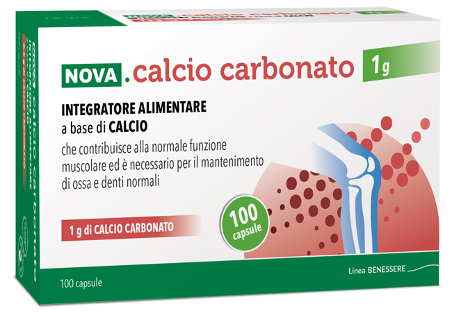 NOVA CALCIO CARBONATO 1 G 100 CAPSULE - Pharmaleader