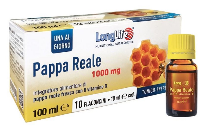 LONGLIFE PAPPA REALE + VITAMINA B 10 FLACONCINI 10 ML - Pharmaleader