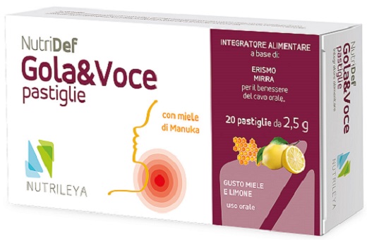 NUTRIDEF GOLA & VOCE MIELE E LIMONE 20 PASTIGLIE - Pharmaleader