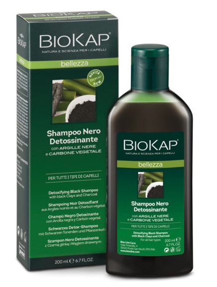 BIOKAP BELLEZZA SHAMPOO NERO DETOSSINANTE 200 ML BIOSLINE - Pharmaleader