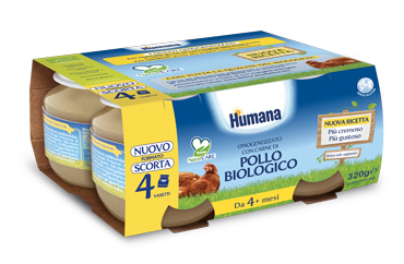 HUMANA OMOGENEIZZATO DI POLLO BIOLOGICO 4 X 80 G - Pharmaleader