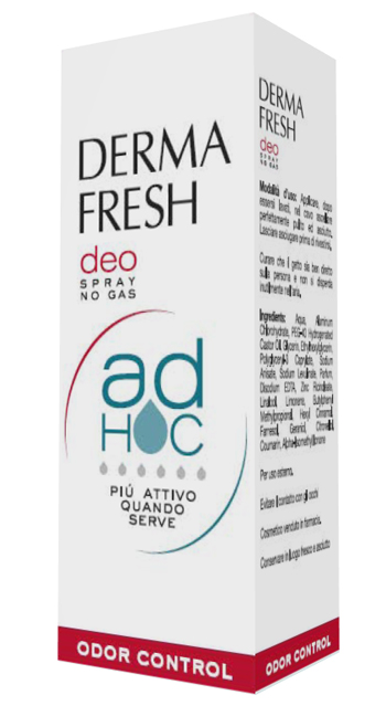 DERMAFRESH DEO SPRAY NO GAS AD HOC ODOR CONTROL DEODORANTE 100 ML - Pharmaleader