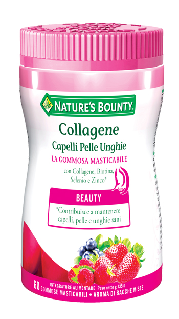 COLLAGENE CAPELLI PELLE UNGHIE 60 GOMMOSE MASTICABILI - Pharmaleader