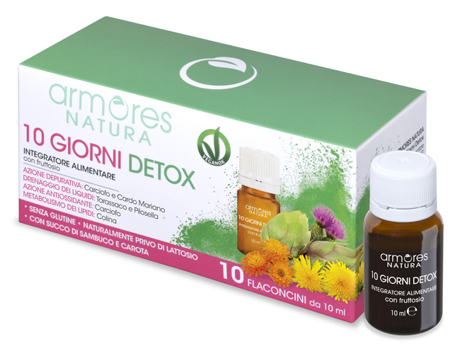 ARMORES NATURA 10 GIORNI DETOX 10 FLACONCINI DA 10 ML - Pharmaleader