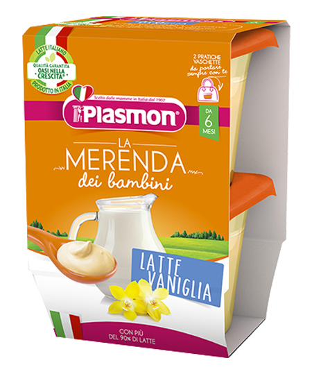 PLASMON LA MERENDA DEI BAMBINI MERENDE LATTE VANIGLIA ASETTICO 2 X 120 G - Pharmaleader