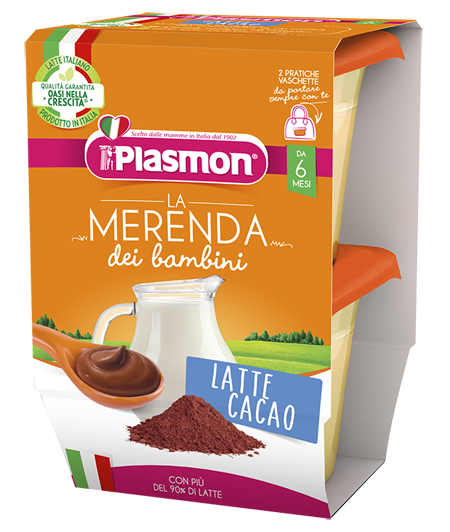 PLASMON LA MERENDA DEI BAMBINI MERENDE LATTE CACAO ASETTICO 2 X 120 G - Pharmaleader