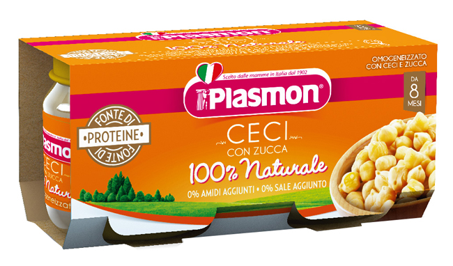 PLASMON OMOGENEIZZATO CECI/ZUCCA 2 X 80 G - Pharmaleader
