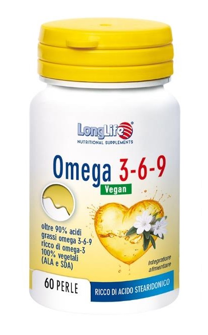 LONGLIFE OMEGA 3-6-9 VEGAN 750 MG 60 PERLE VEGETALI - Pharmaleader