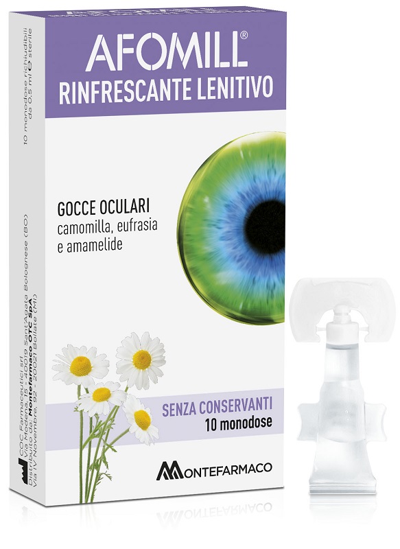 AFOMILL RINFRESCANTE SENZA CONSERVANTI 10 FIALE DA 0,5 ML - Pharmaleader