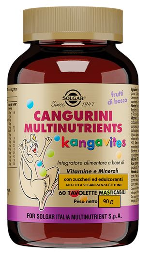 CANGURINI MULTINUTRIENTS FRUTTI BOSCO 60 TAVOLETTE MASTICABILI - Pharmaleader