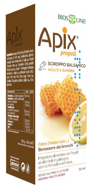 APIX PROPOLI SCIROPPO BALSAMICO SENZA CONSERVANTI 150 ML BIOSLINE - Pharmaleader
